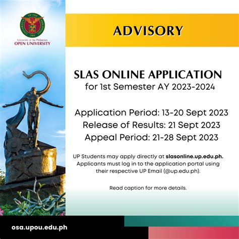 upvcrsis|Student Learning Assistance System (SLAS) Online Application.